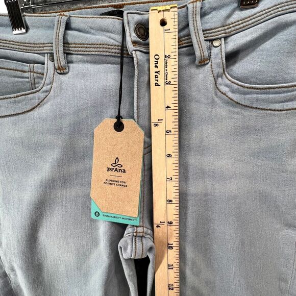 Prana Soma Jeans Womens 28 Blue Light Wash Organic Stretch Denim Skinny Slim NEW - Picture 6 of 14